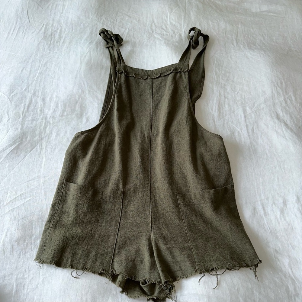 NWOT LF overalls in olive green in size small